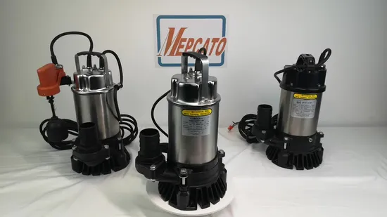 1HP Large Capacity Electric Stainless Steel Centrifugal Submersible Wastewater Muddy Water Discahrge Pump with Cutter for Construction Industrial Sites
